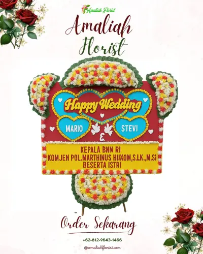 Karangan Papan Bunga Pernikahan di Upperhills Convention Hall